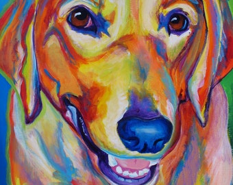 Custom Pet Portraits And Animal Art In Vivid Color By Dawgpainter