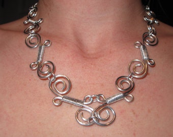Wire Wrapped Spiral Necklace MADE to ORDER