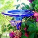 RESERVED for FIGLIO MIO, Glass hummingbird feeder replacement, copper, Cobalt Blue, Home Decor, Outdoor, housewares, stained glass