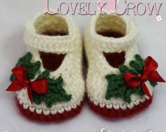 Booties Crochet Pattern for Baby Holly Shoes digital