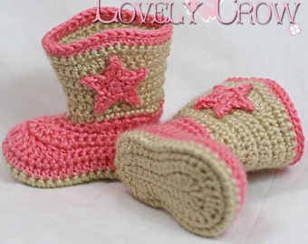 Crochet Pattern Cowboy Boots for Baby BOOT SCOOT'N BOOTS digital