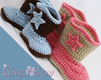 Boots Crochet Pattern Cowboy for Baby BOOT SCOOT'N BOOTS digital