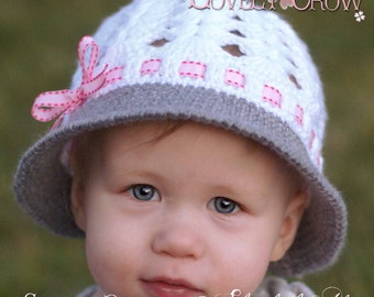 Baby Hat Crochet Pattern for My ANGEL BABY Cloche digital