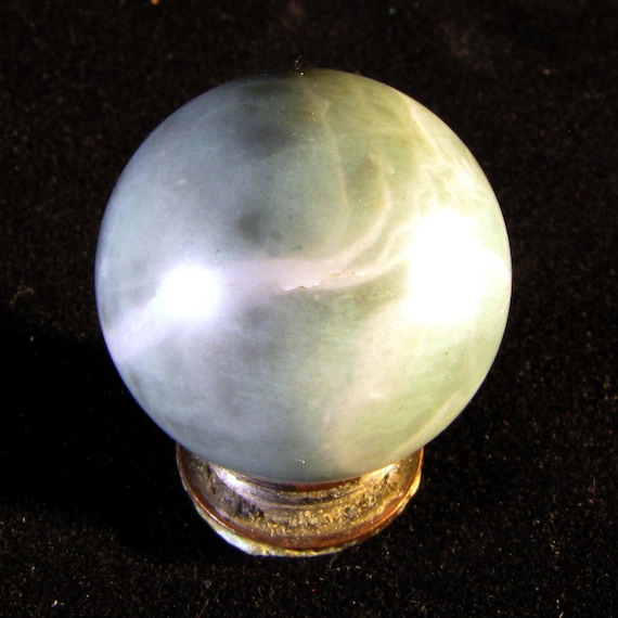 Green Jade 13/16 Handmade Marble Aggie Stone Sphere