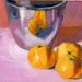 Reserved for Roxane: Silver Bowl and Tangerines on Lavender