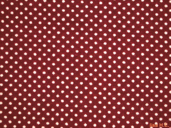 Tiny burgundy polka dots fat quarter pure cotton fabric