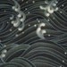 SALE - Sea waves in dusk black, fat quarter, pure cotton fabric
