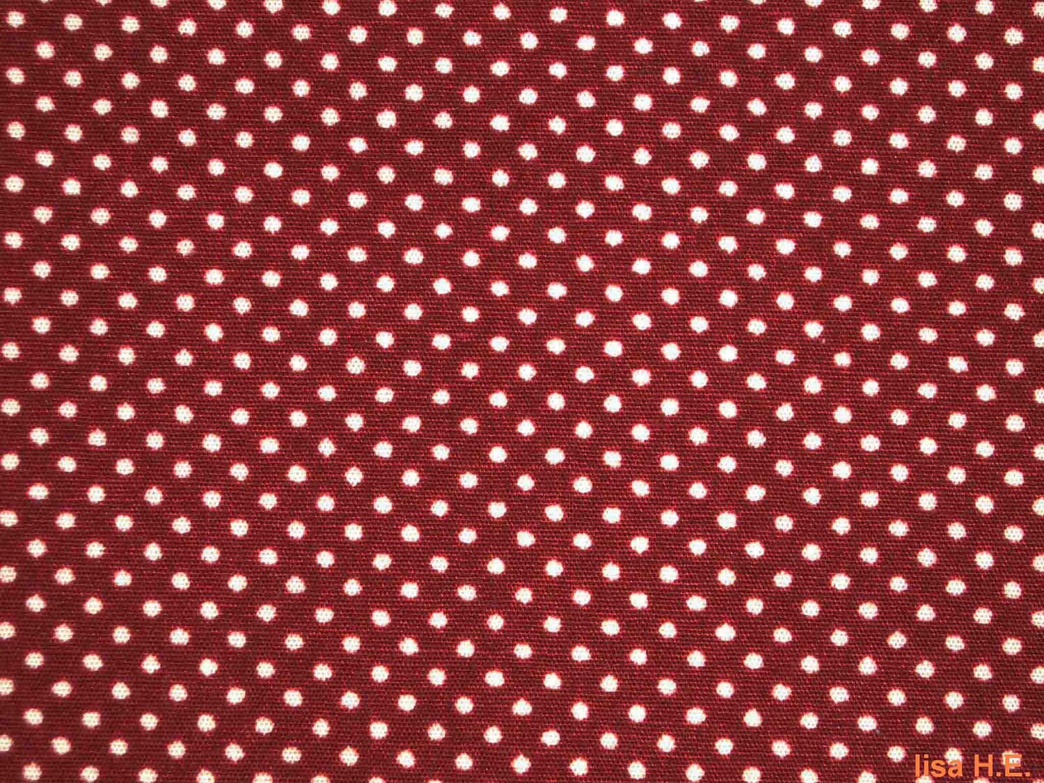 Tiny burgundy polka dots fat quarter pure cotton fabric