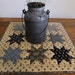 Blue Star Quilted Table Topper-Wall Hanging