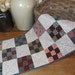 Nine Patch Scrappy Quilted Table Runner