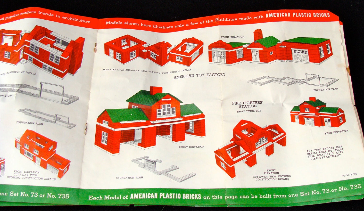 Vintage American Plastic Bricks by Elgo Set No. 71