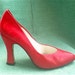 SALE - 1980s Super Cute Red HeeLs - CaNDY AppLe - size 6.5/7