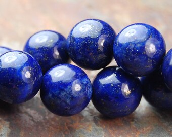 8mm Lapis Lazuli (A grade) Round Beads -15 inch strand