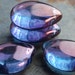 12x16mm Czech Teardrop Beads in Purple Amethyst Blue Luster- 4 Pieces