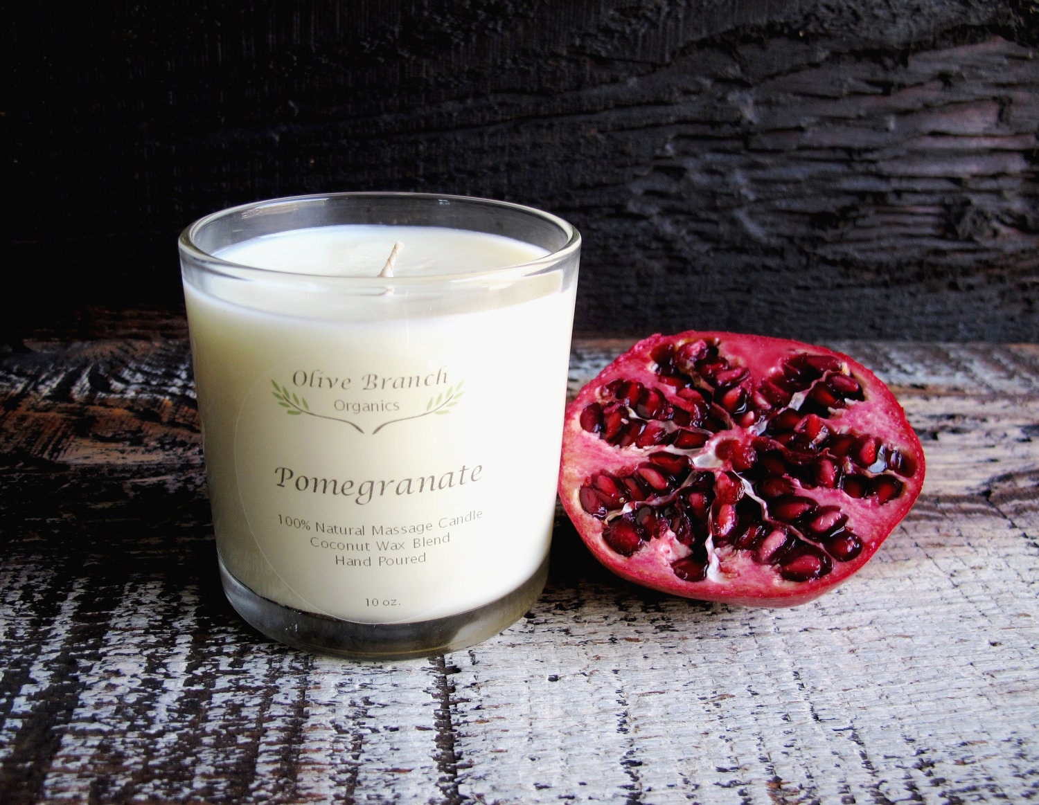 POMEGRANATE Candle Organic Coconut Wax Candle Essential Oils