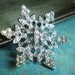Vintage Rhinestone Brooch, Snowflake