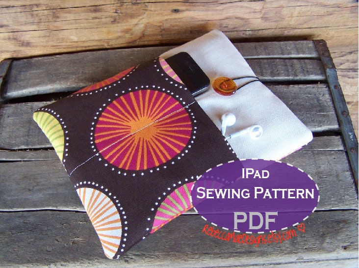 iPad CASE sewing PATTERN sewing diy tutorial by RebeccaMaeDesigns