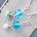 SALE Aqua Sea Glass Earrings amazonite