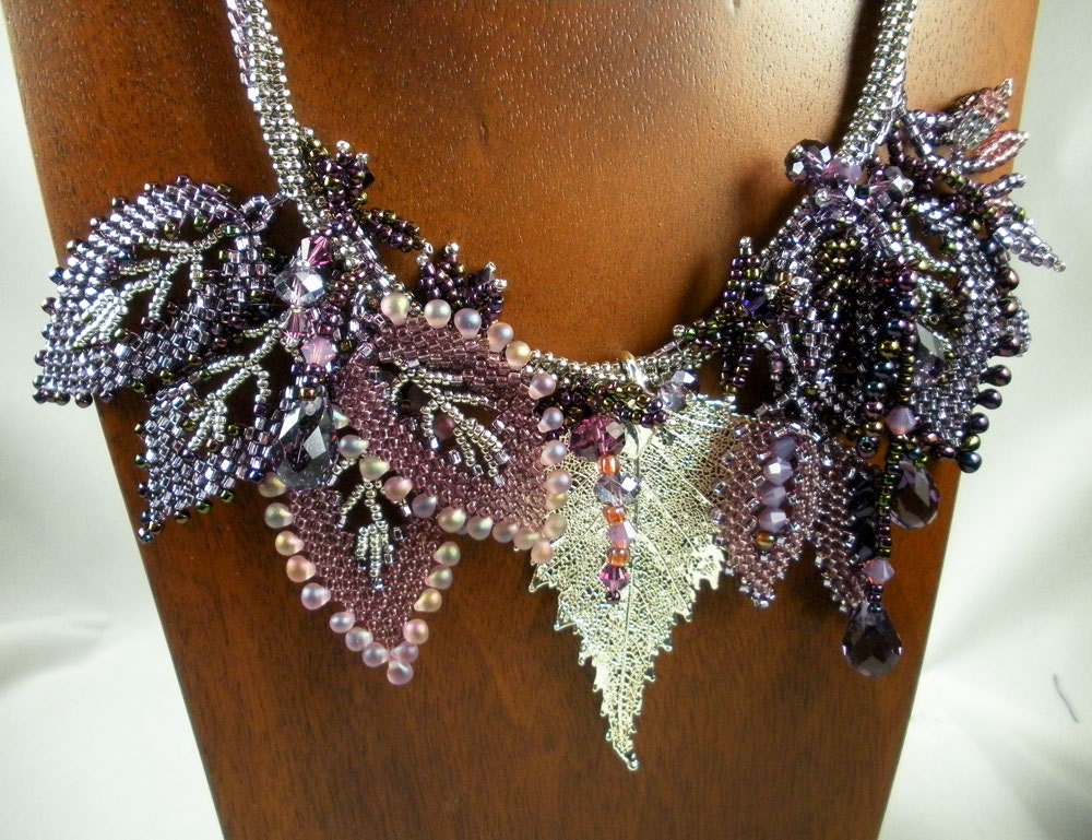 MADE TO ORDER Bead Weaving Russian Leaves and by TheHighBead