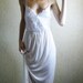 she lives on love street - vintage 1960s revived lovely ivory organic bamboo maxi lace dress
