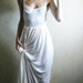 poet - vintage 60s revived stunning ivory organic bamboo corset lace dress