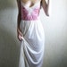 bliss - vintage 60s revived gorgeous blushing ivory organic cotton lace maxi dress