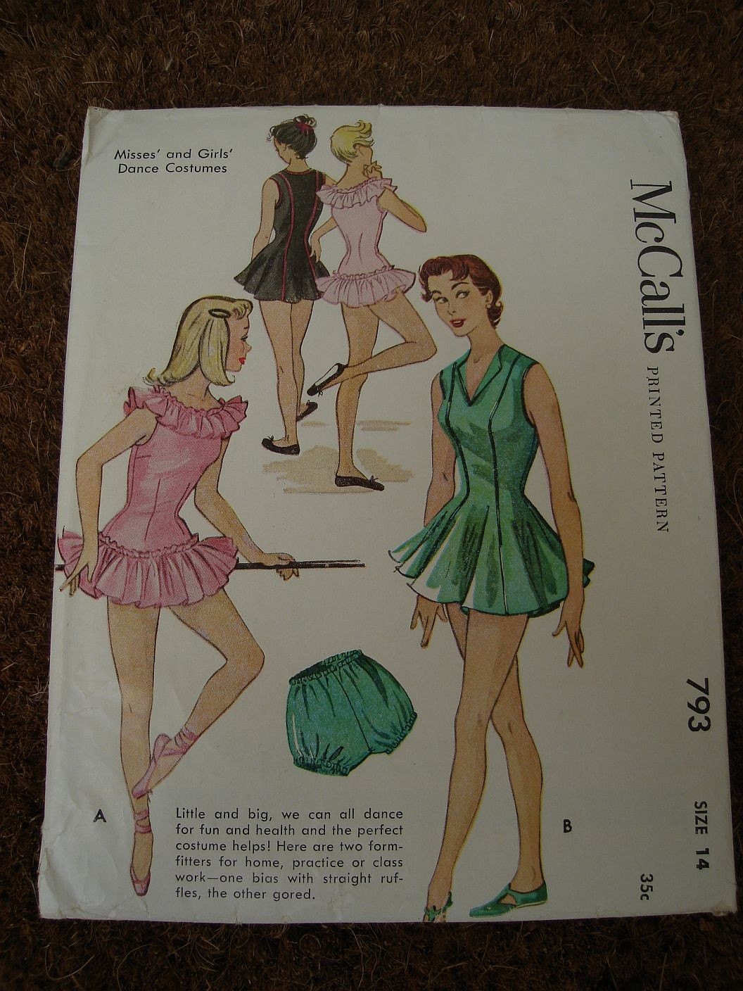 Vintage dance costume pattern