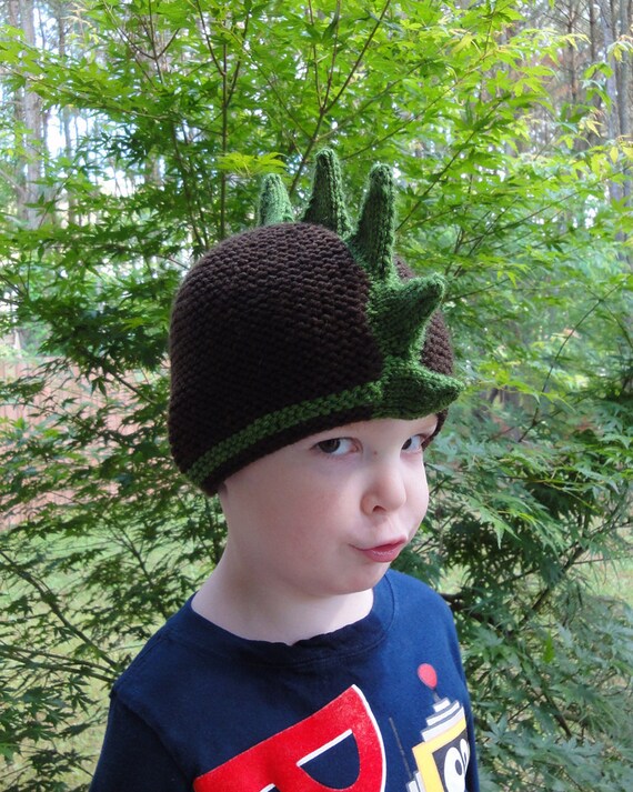 Items similar to Custom MadeHand Knitted Dinosaur Hat on Etsy