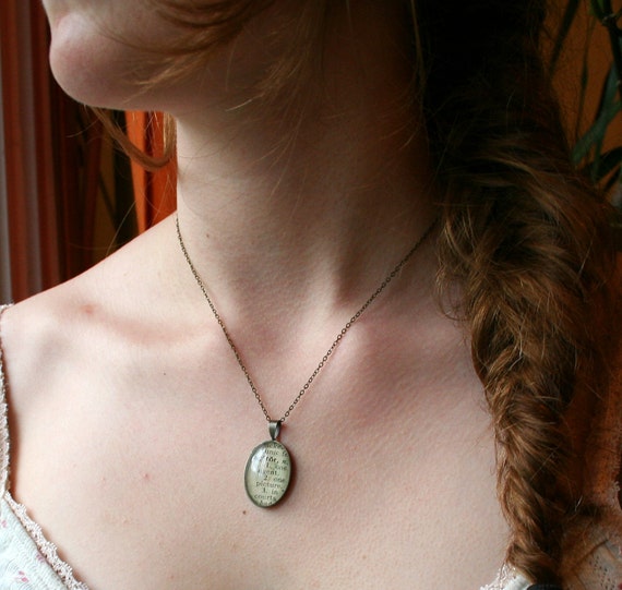 Custom dictionary word pendant necklace made original mid