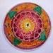 Hand painted silk flower Mandala "Love Begins With Me"