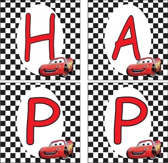 Free Printable Cars Birthday Banner Template
