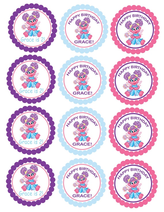 Items similar to Abby Cadabby Sesame Street cupcake toppers