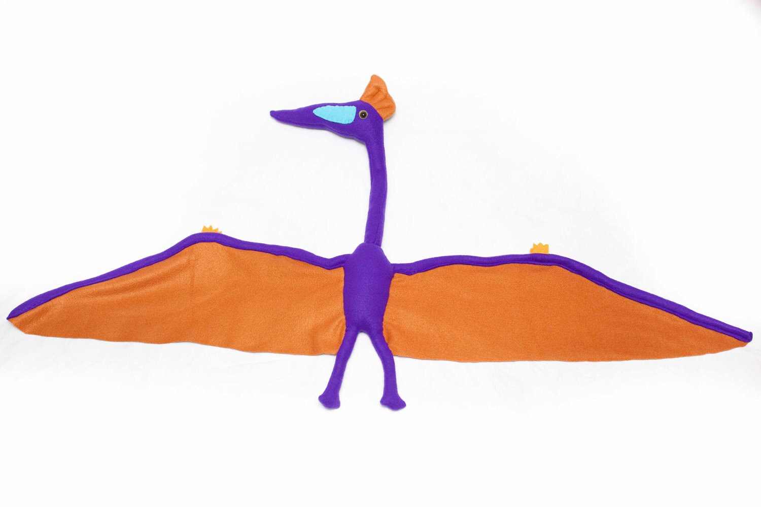 Extinct Quetzalcoatlus Fossil Plush in Purple by PaleoGirlCrafts