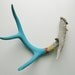 Blue, Orange, Gray and Yellow Chevron Antler