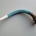White & Blue Pattern Painted Antler Spike - Small