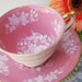 Aynsley Tea Cup and Saucer, Pink and White Floral Teacup