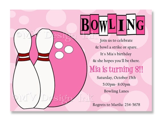 Bowling Party Invitation Wording 8