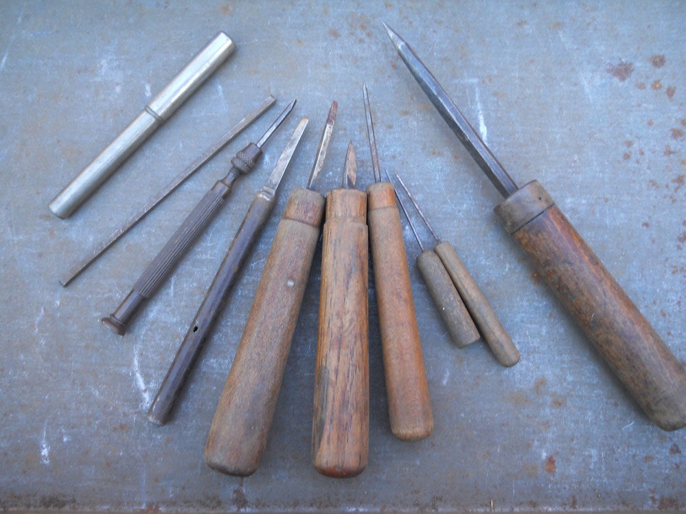 Collection Of 10 Antique Hand Tools 1930's Lots Of Sharp
