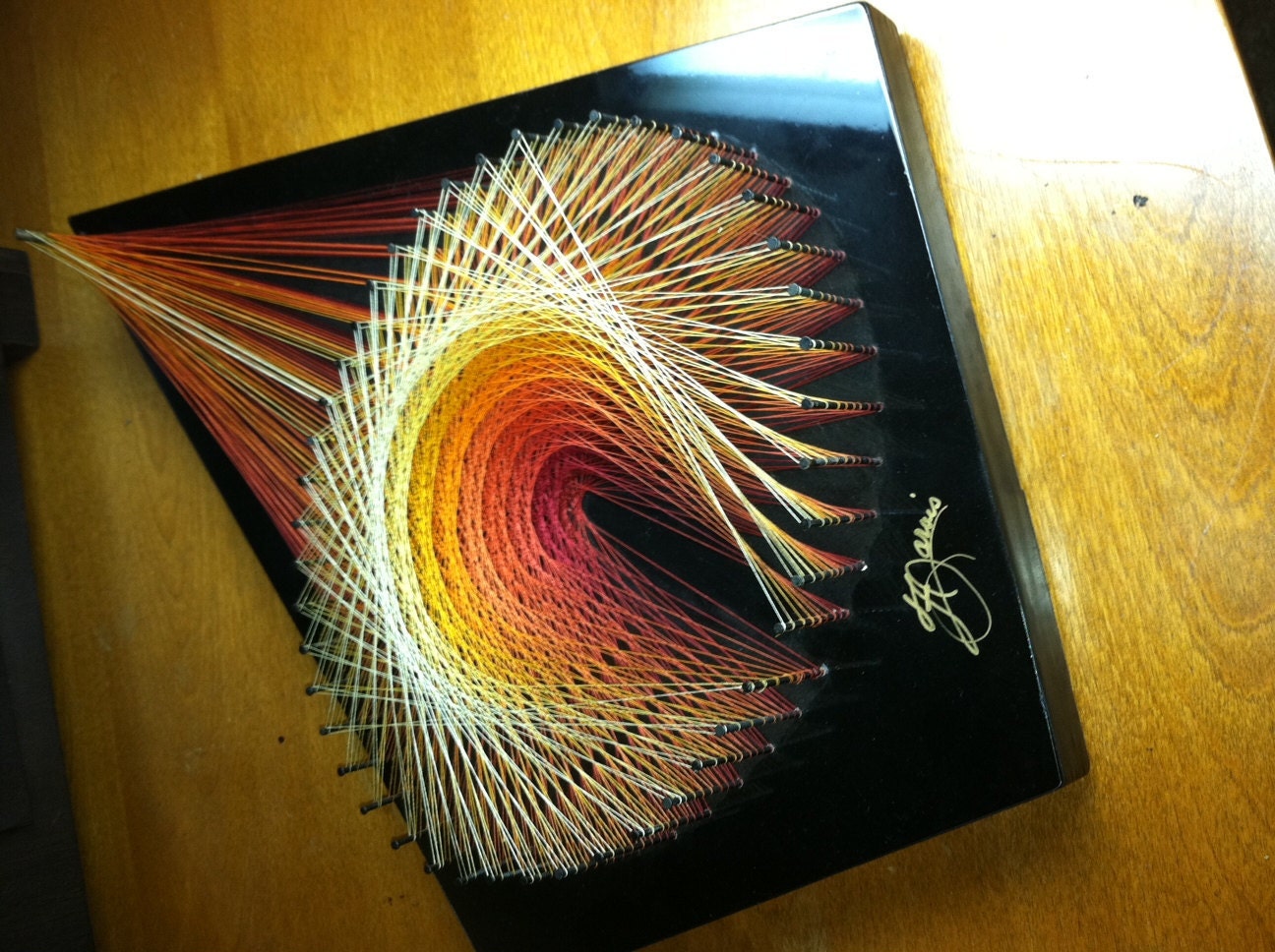 Vintage 60's or 70's String Art by VintageGorillaJunk on Etsy