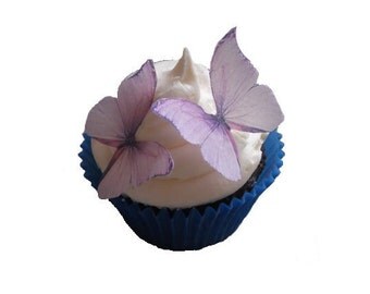 Birthday Cake Toppers, Edible Butterflies in Lavender, Cake Decorations, Edible Images for Cakes