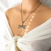 big dragonfly jewelry, antique brass necklace, dragonfly necklace, gift idea, insect jewelry animal bug