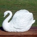 Milk glass swan planter vintage white collectible shabby chic