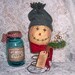 Primitive snowman nodder make do rustic collectible shabby snowman primitive decor winter