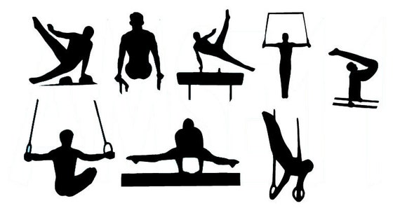Download Male Gymnast Gymnastics Silhouette Die Cut Files Collection