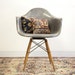 Rare First Production PAW Rope Edge Elephant Hide Grey Zenith Swivel Eames Chair