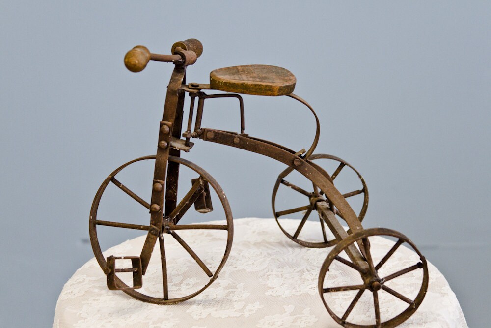 RESERVED LISITING Antique Rustic Wooden Tricycle