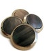 Vintage Buttons Grey Pearlized with Silver 1 Inch