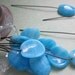 Vintage Sky Blue Wired Glass Bead