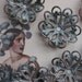 Vintage Perfectly Aged Lacey Metal Flower