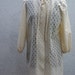 CLEARANCE SALE 70s Swimsuit Cover Up . Sheer Lace Mini Dress M-L